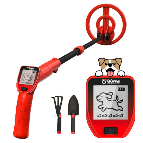 GoGonova metal detector with LED display guides kids to treasure hunting adventures