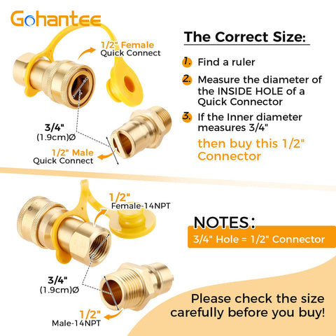 Gohantee NPT thread connection for standard pipe compatibility.