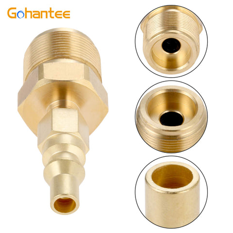 Gohantee easy push-to-connect mechanism for fast propane hookups