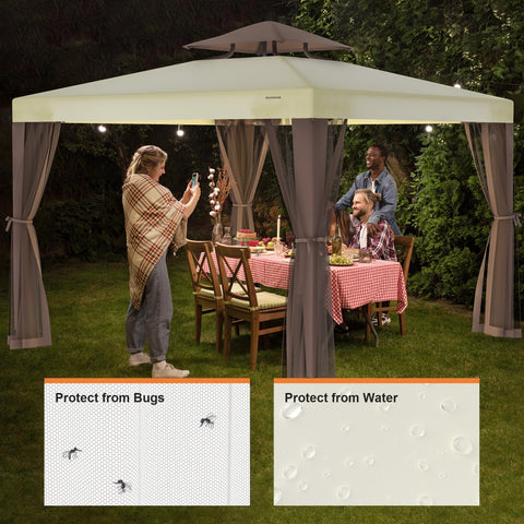GOJOOASIS powder-coated steel frame resists rust for durable outdoor use.