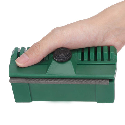 GOKTRO 01 solid guide bar rail dresser in use for bar maintenance
