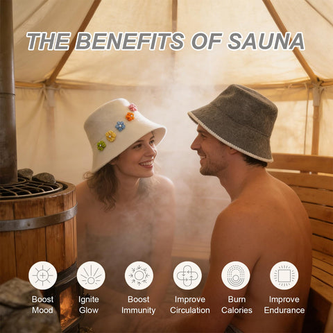 GoldCamp sauna hat wool care offers lasting comfort and easy maintenance.