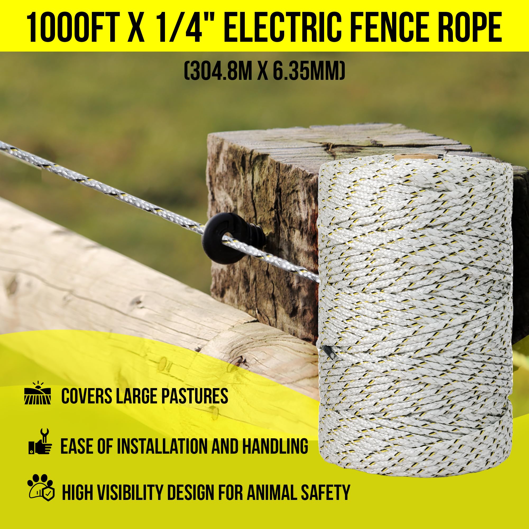 Golden Cock wire installation with insulators demonstrates quick, field-ready setup.