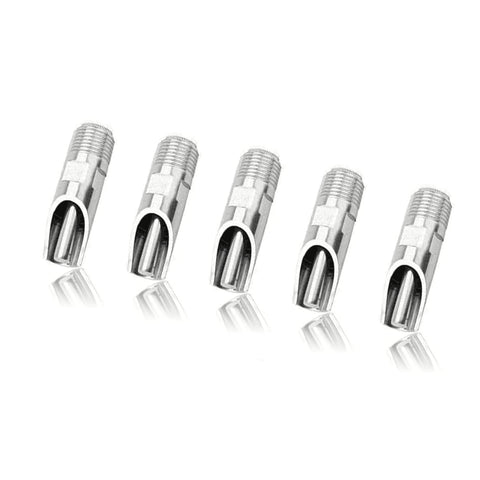 Golden Pearl pig nipple drinker close-up with silver finish for livestock hydration.