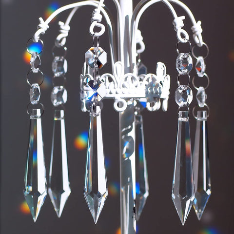GOLDENHAITAI crystal sun catcher displays rainbow hues in sun