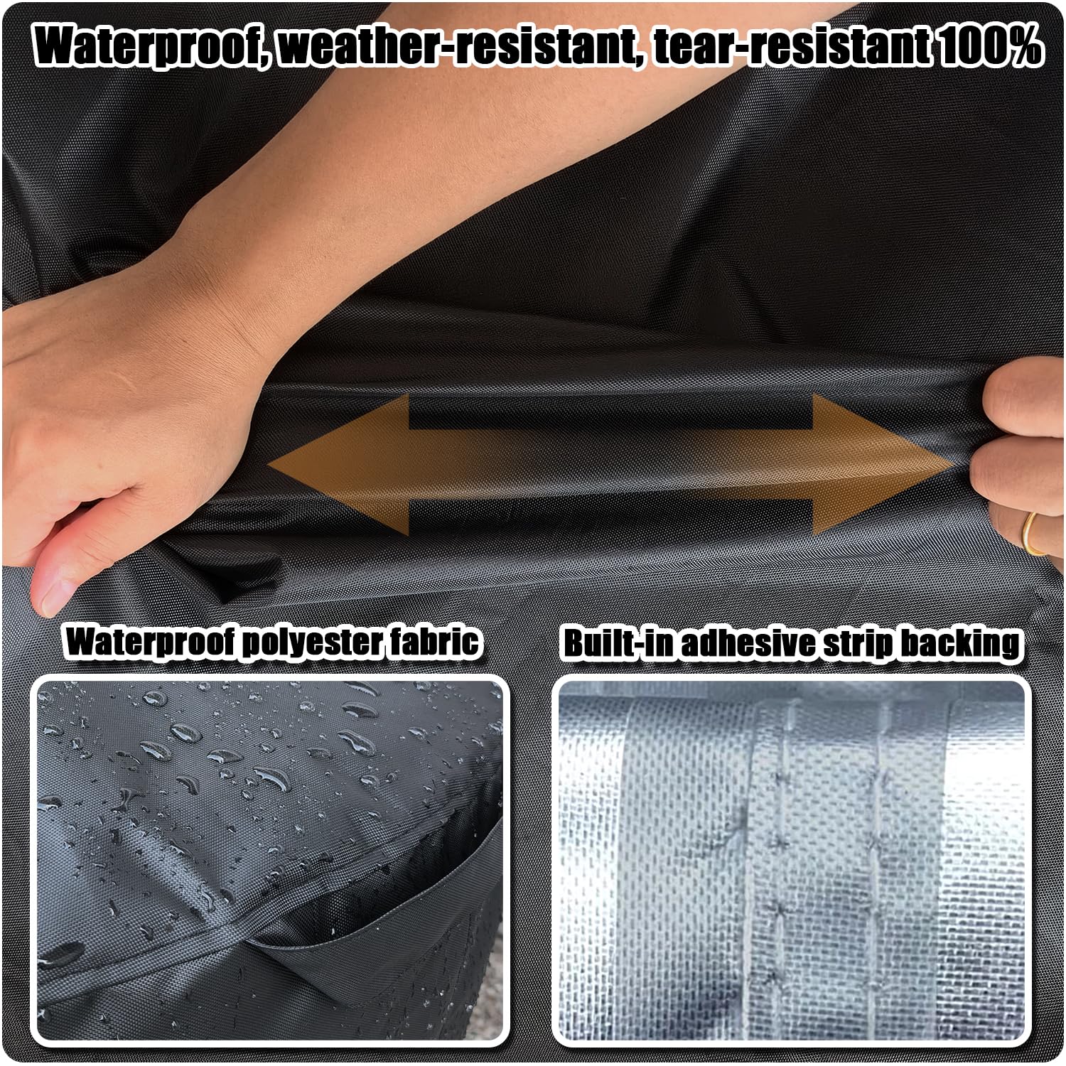 GoldenRaindrop built-in stone pit protection shields from weather.