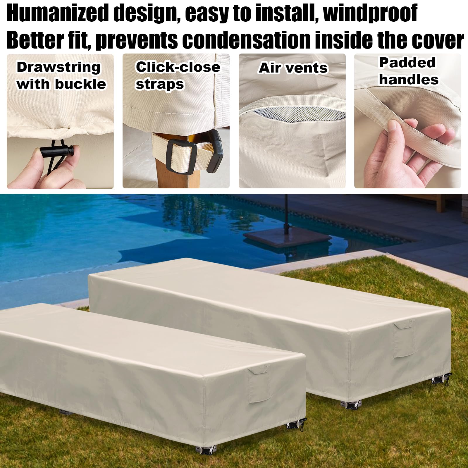 GoldenRaindrop vented sides promote airflow while guarding the furniture.