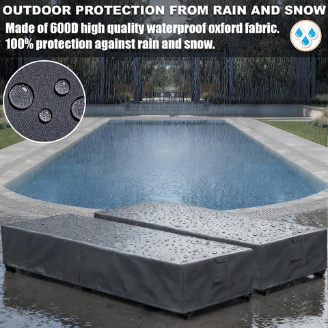 GoldenRaindrop UV-protected cover shields cushions from sun bleaching.