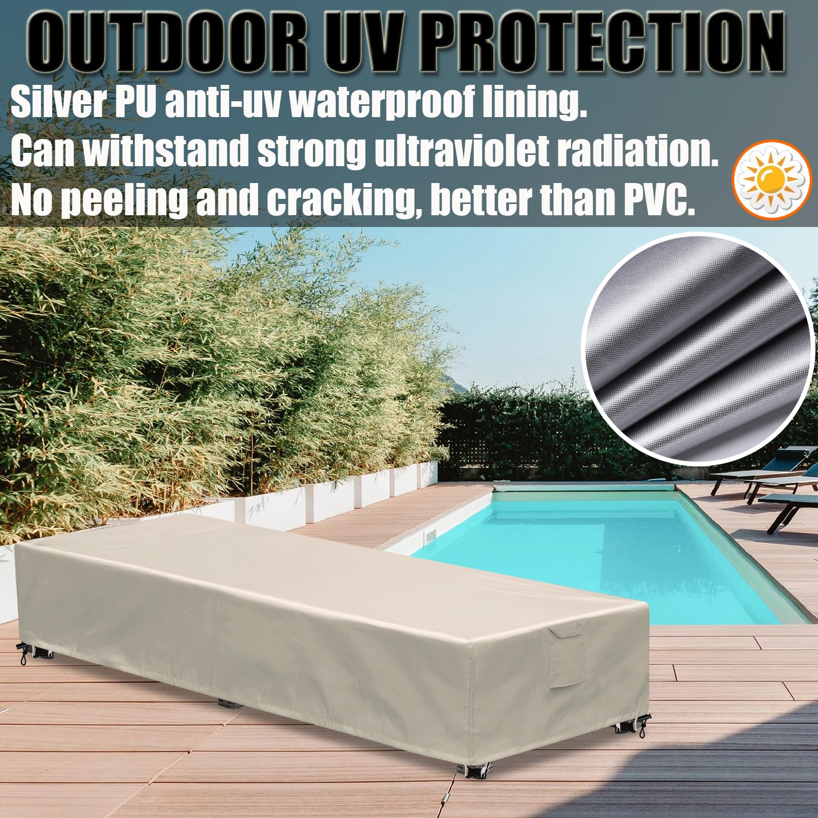 GoldenRaindrop padded handles for easy fitting and removal.
