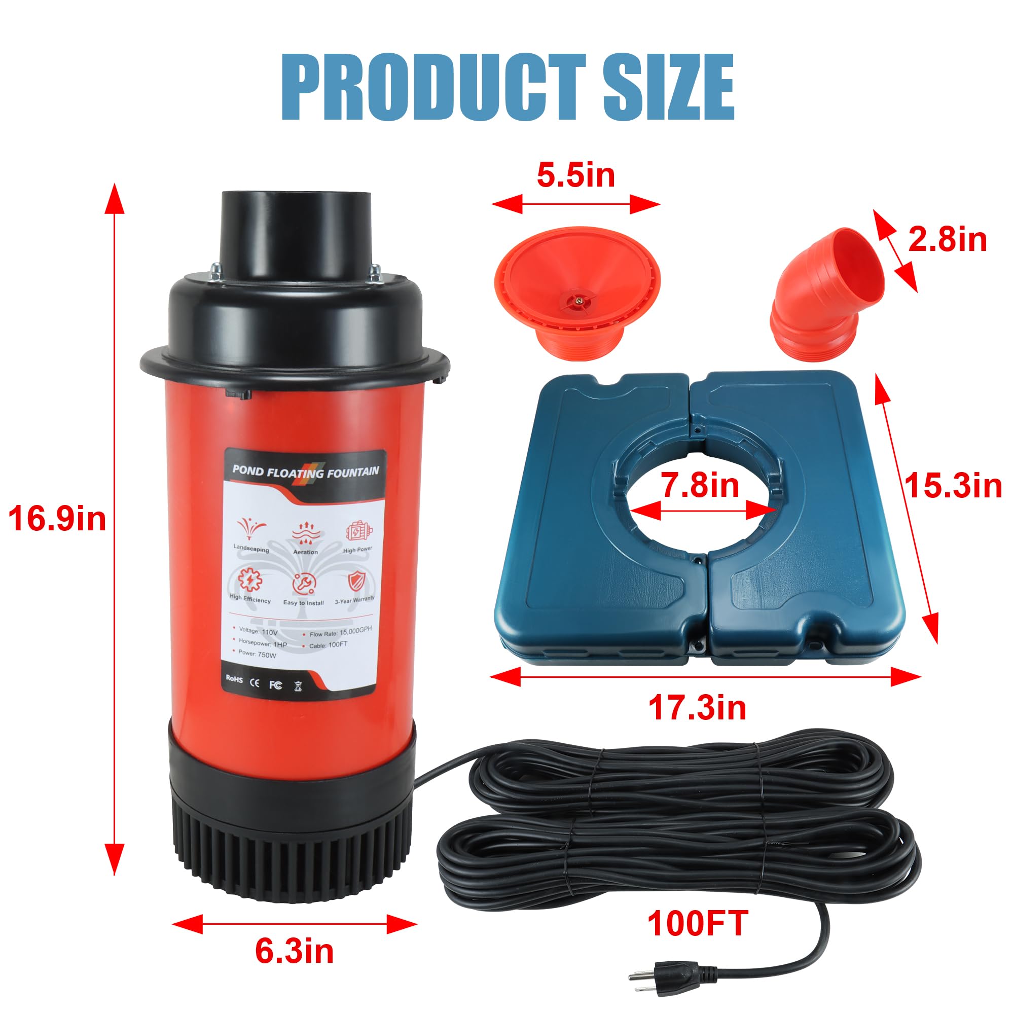 Goldlife easy-installation plug-and-play design simplifies outdoor pond setup.