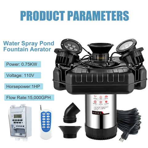 Goldlife F3 100 ft power cord supports flexible fountain placement and safe setup.
