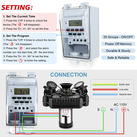 Goldlife F3 floating base remains stable for steady fountain operation.