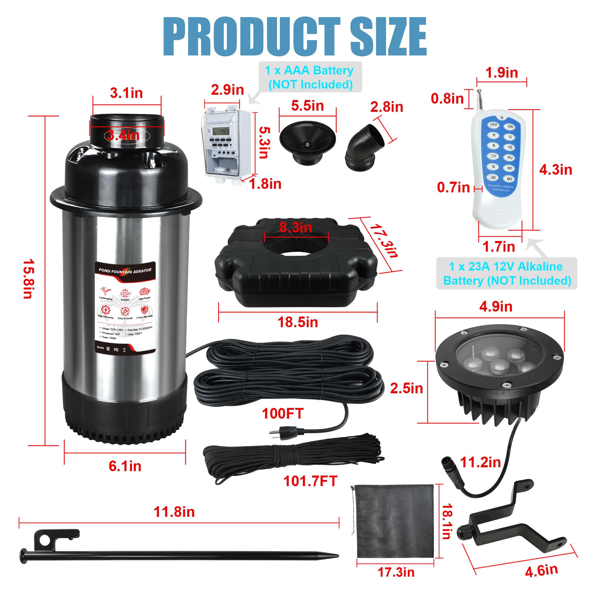 Goldlife F3 installation kit includes accessories for quick setup and secure mounting.