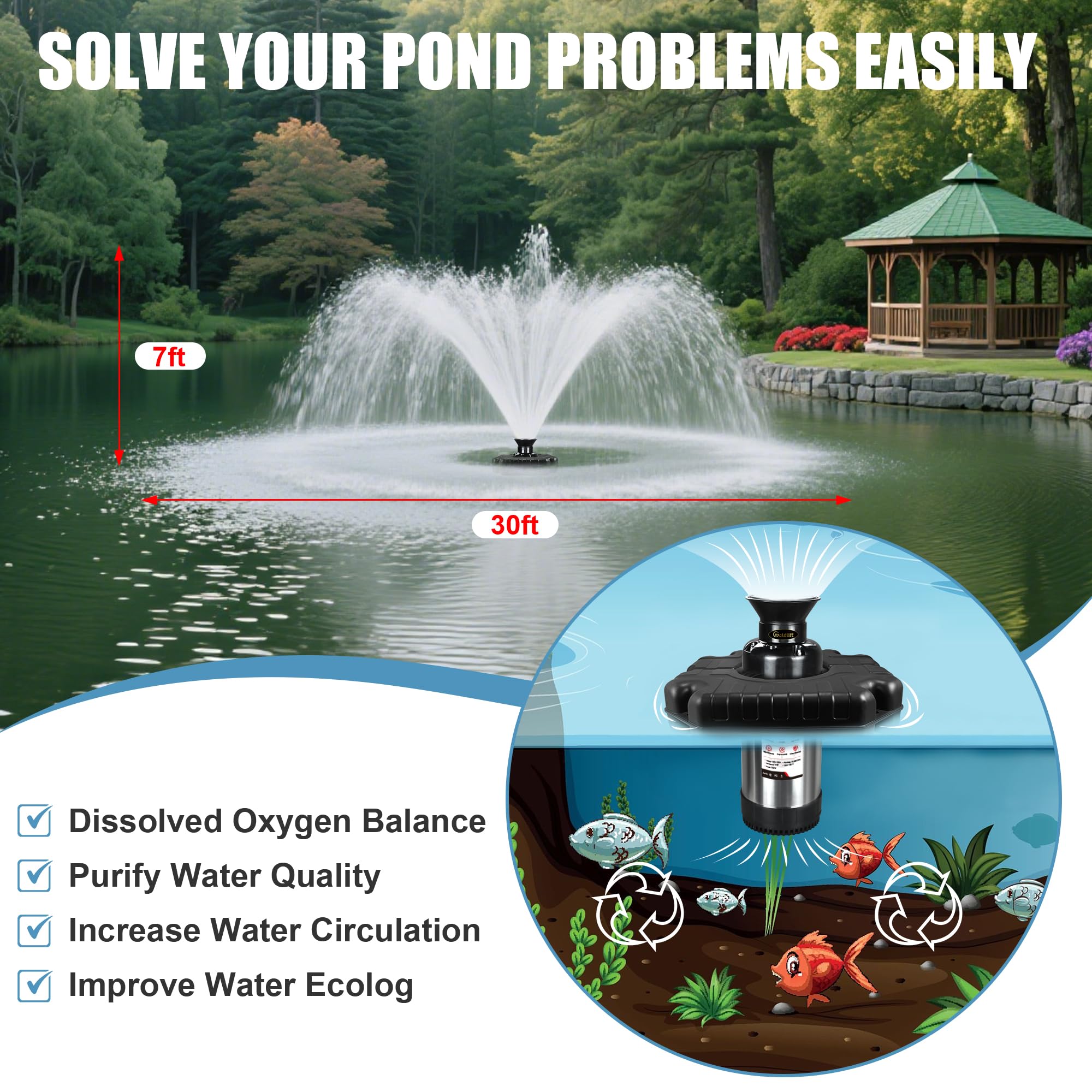 Goldlife parabola spray pattern adds dynamic movement to ponds