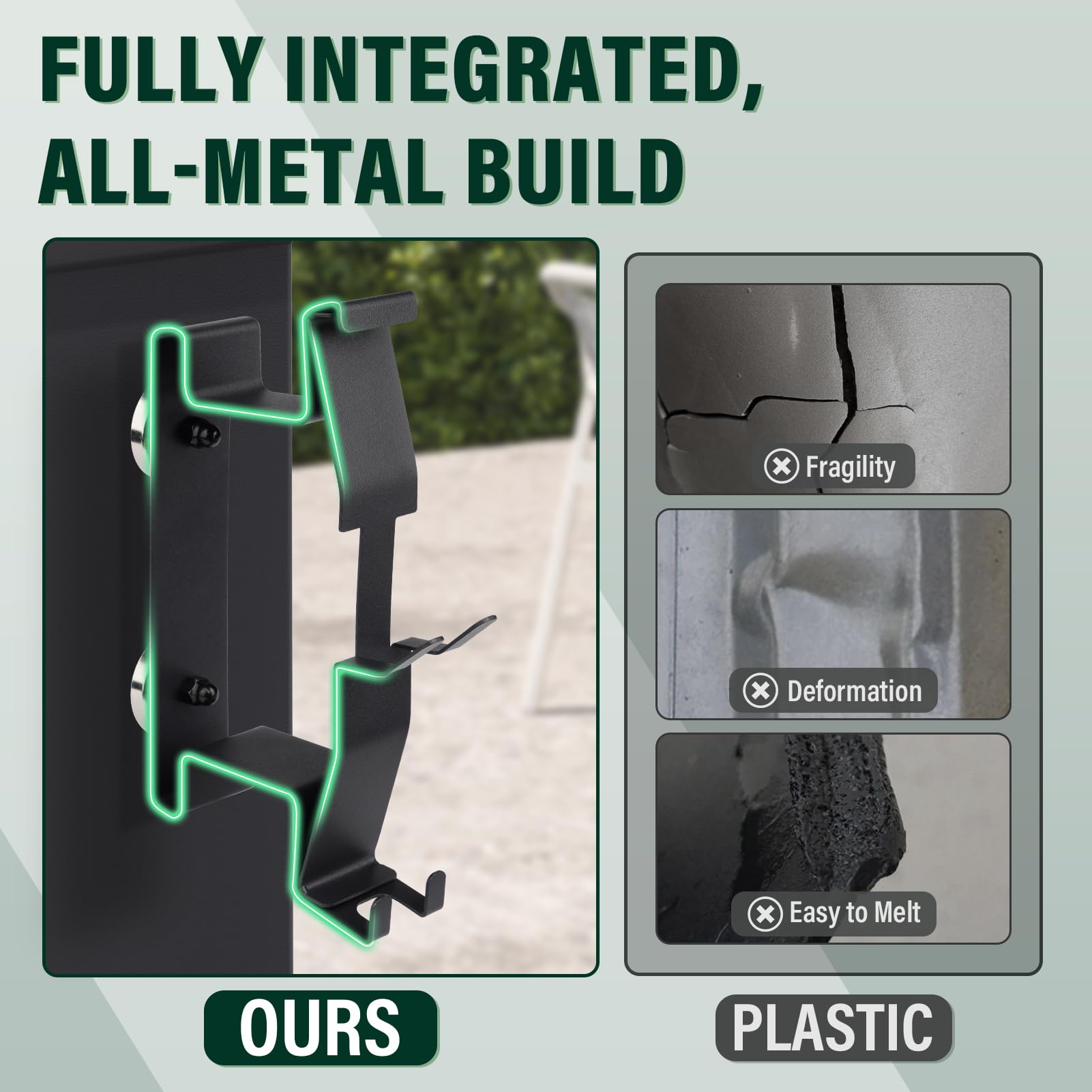 Goldusk all-metal cable holder with built-in hook shows sturdy construction for long-term use