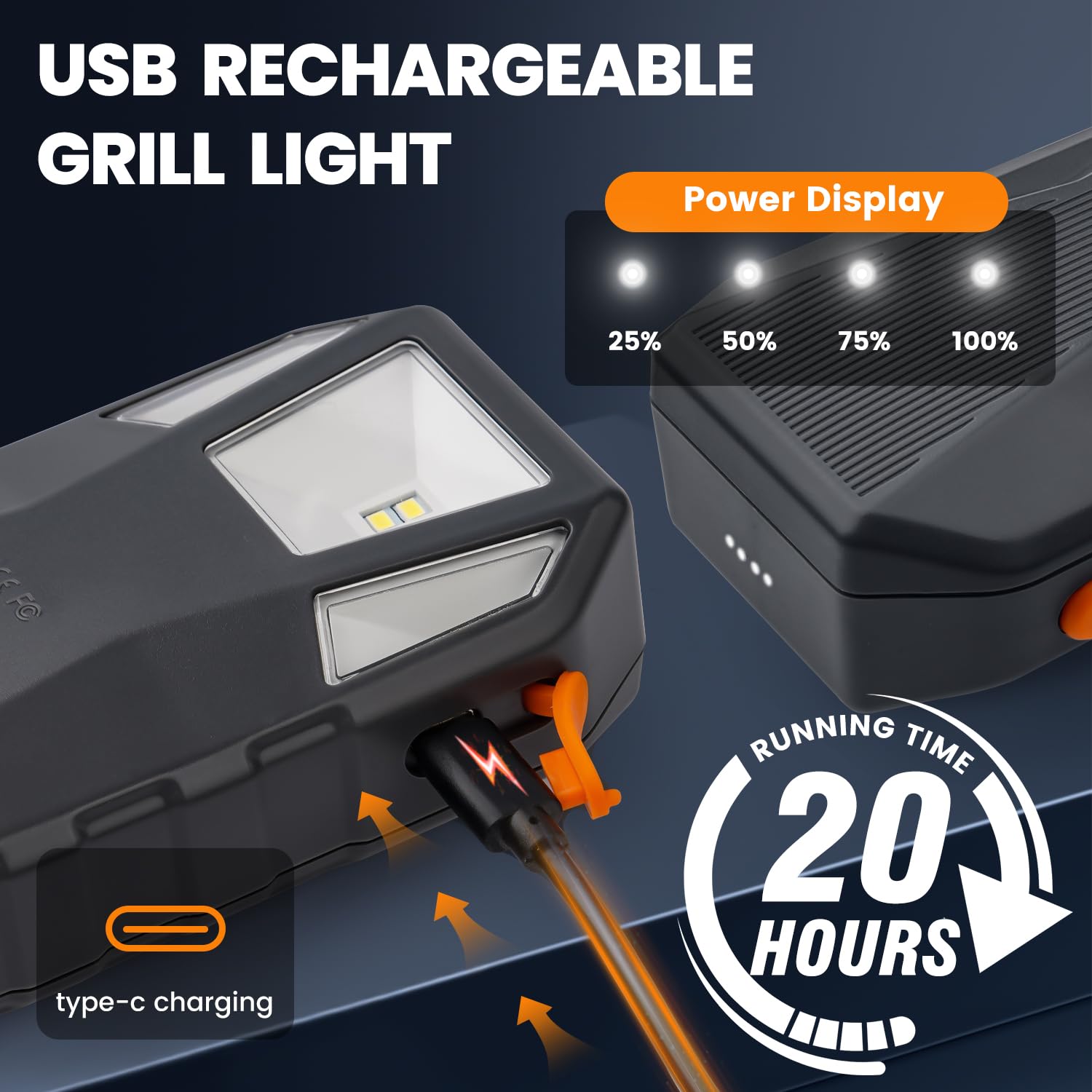 Goldusk light with IP54 rating withstands outdoor splashes during cooking