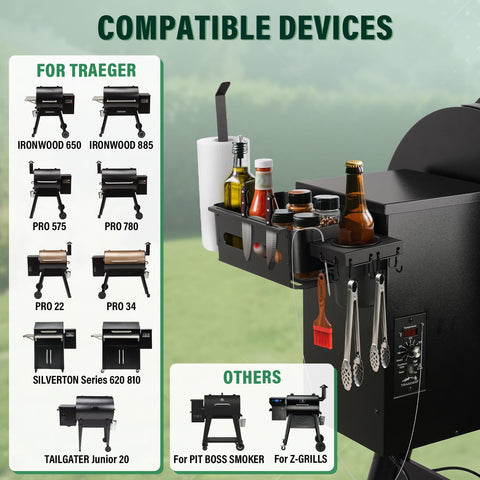 Goldusk cup holder and probe storage keep drinks accessible and probes safe.