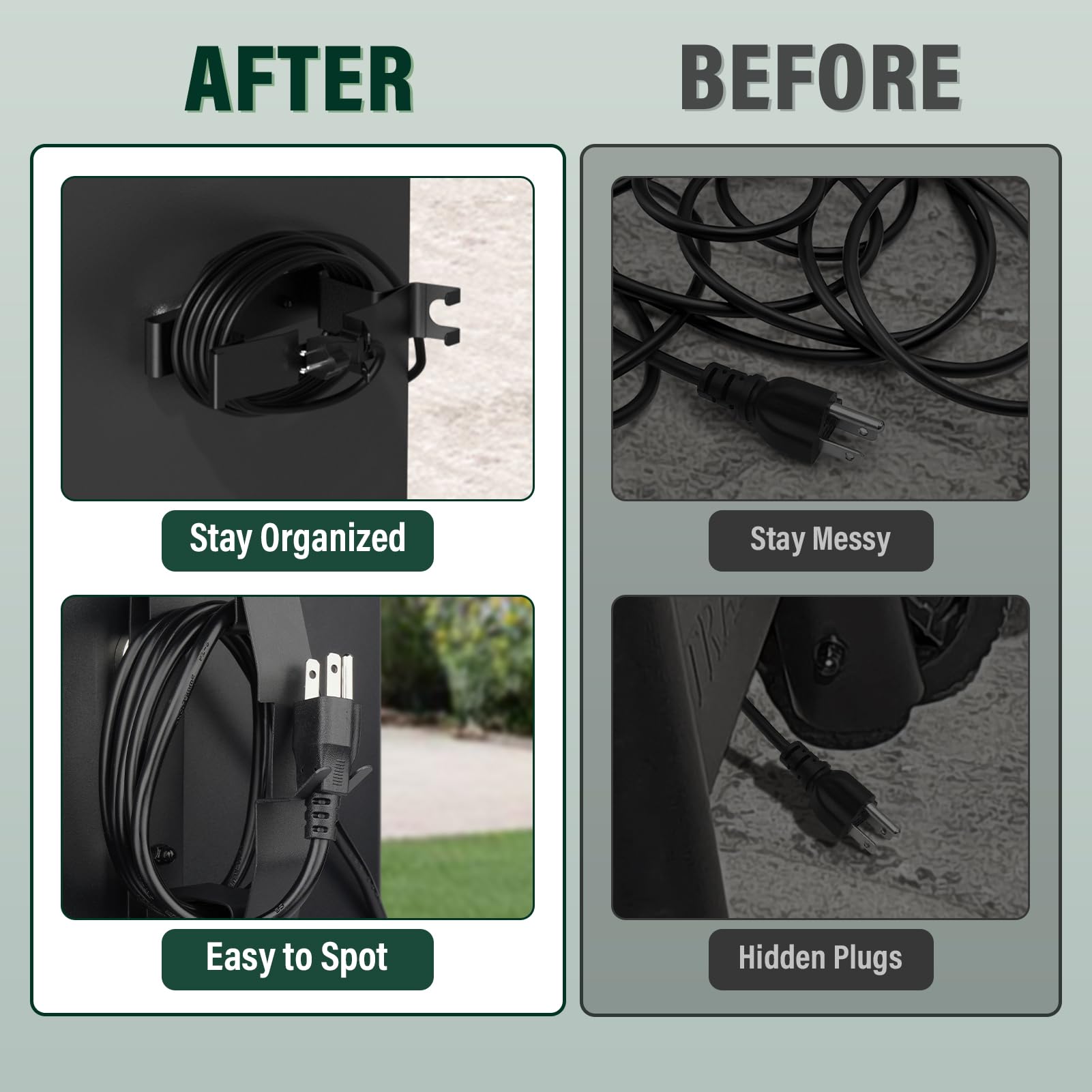 Goldusk cord organizer prevents tangling with grooves and short side wings