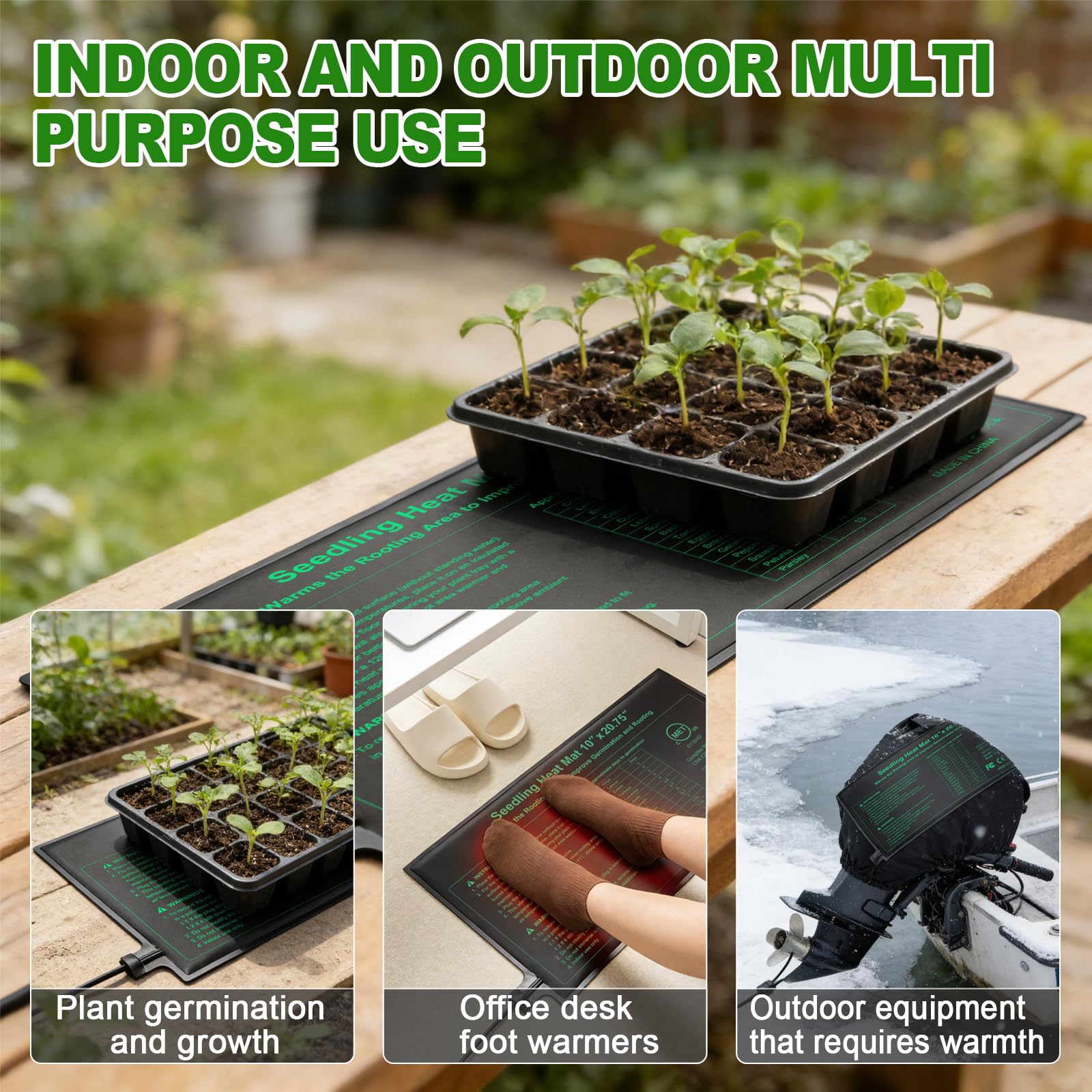 GOLOPET seedling heat mat features power failure protection for safety.