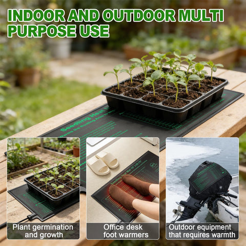 GOLOPET seedling heat mat features power failure protection for safety.
