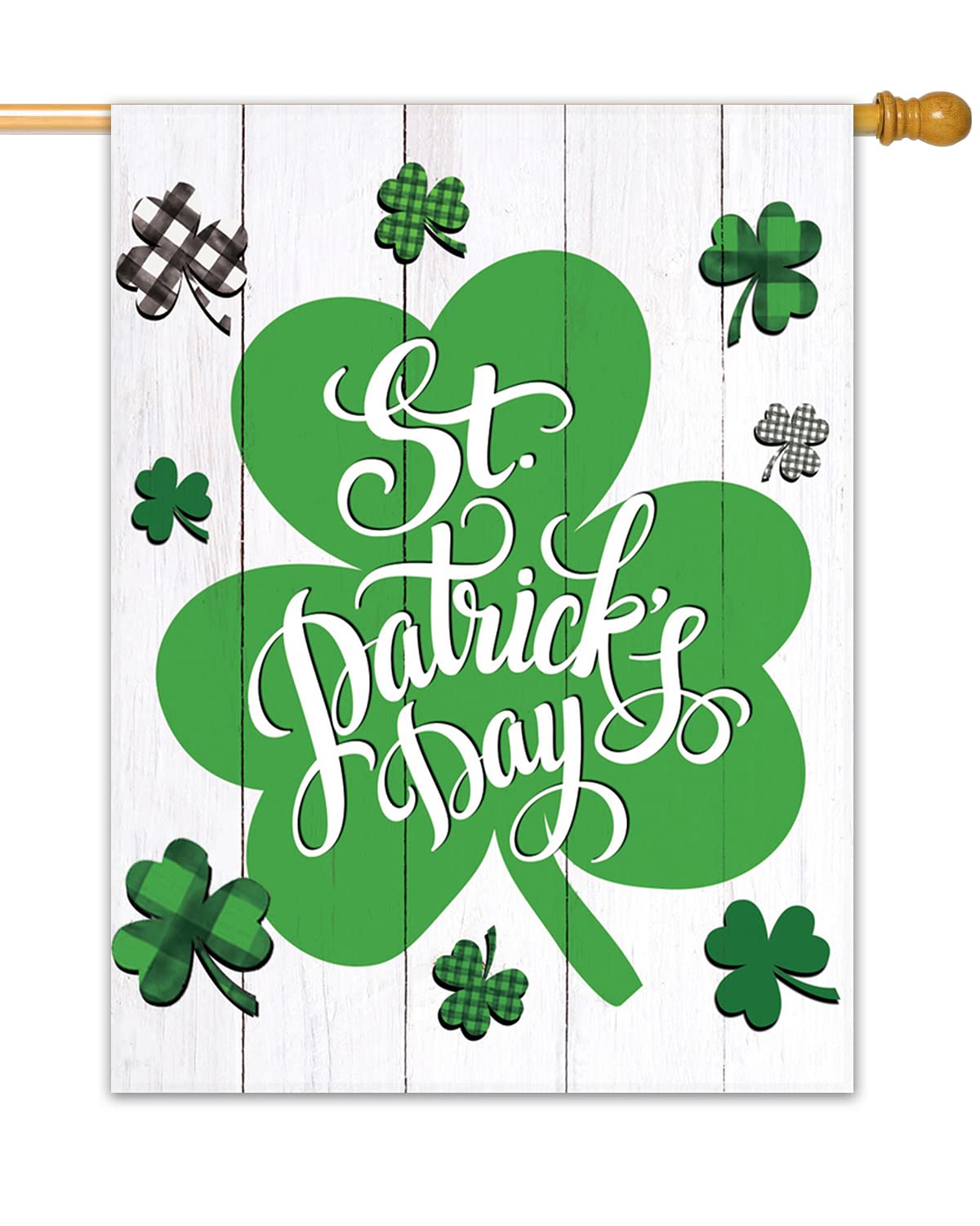 GOMANCHE St Patrick's flag double-sided displays vivid designs from both sides outdoors