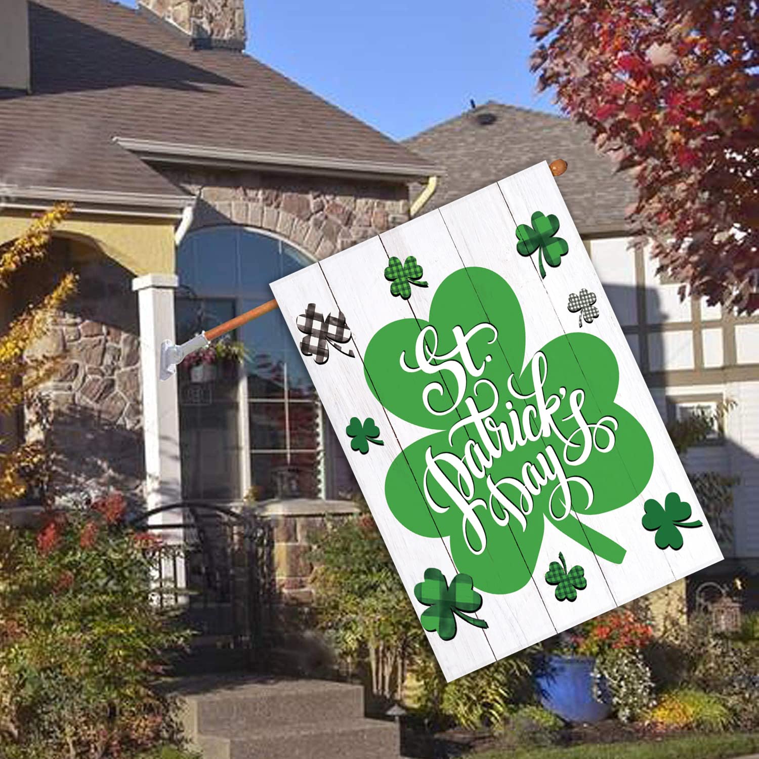 GOMANCHE St Patrick's flag weather resistant for windy days