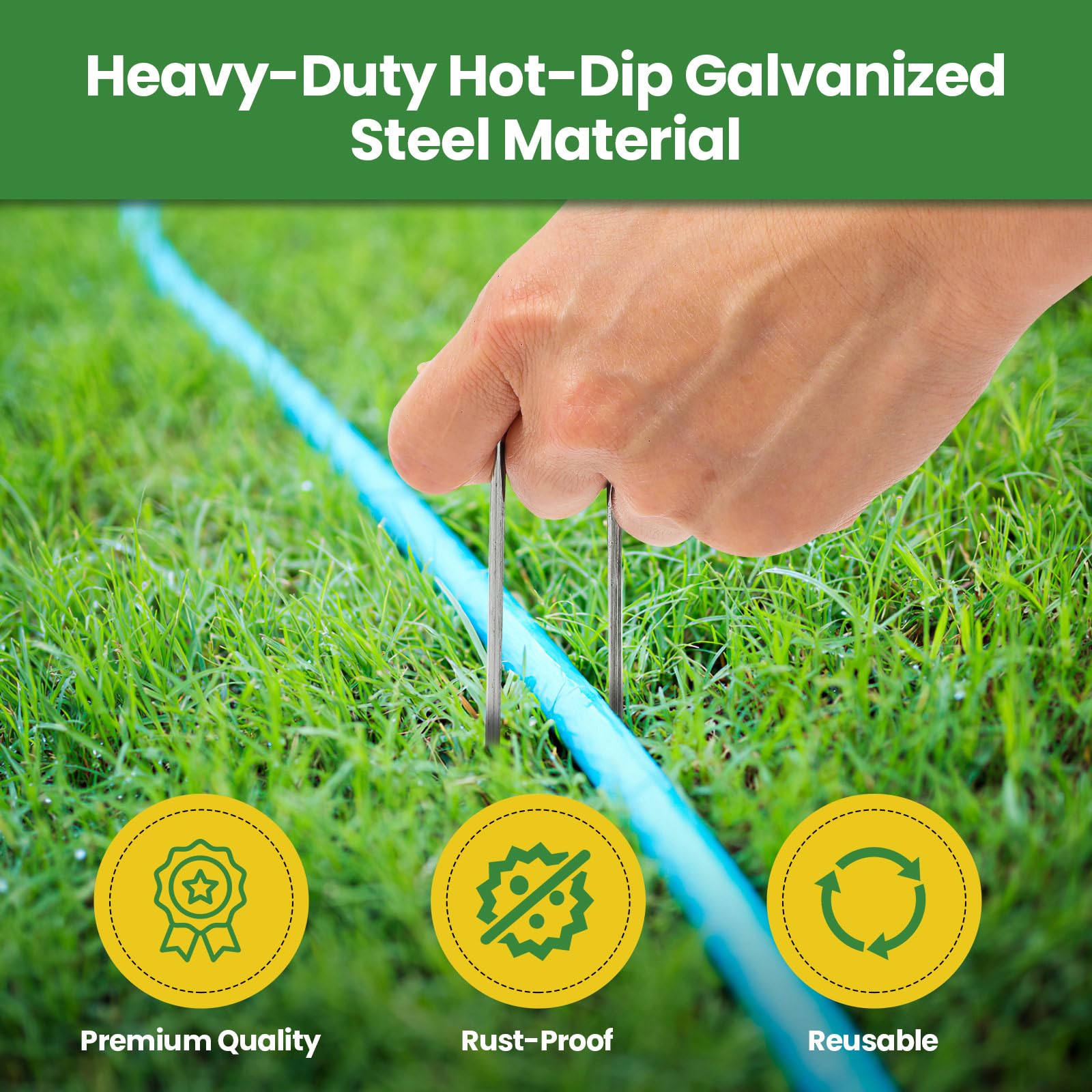 Gomedi hot-dipped galvanized steel stakes resist rust for outdoor longevity