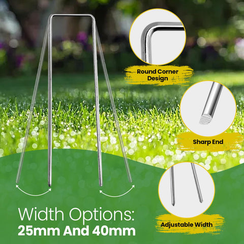 Gomedi sharp-angle ends design eases insertion into turf and soil