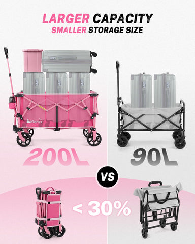 Gonex wagon with 360-degree wheels for versatile outdoor use and smooth rolling