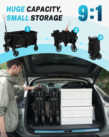 Gonex easy-fold drawstring allows quick setup and pack-away.