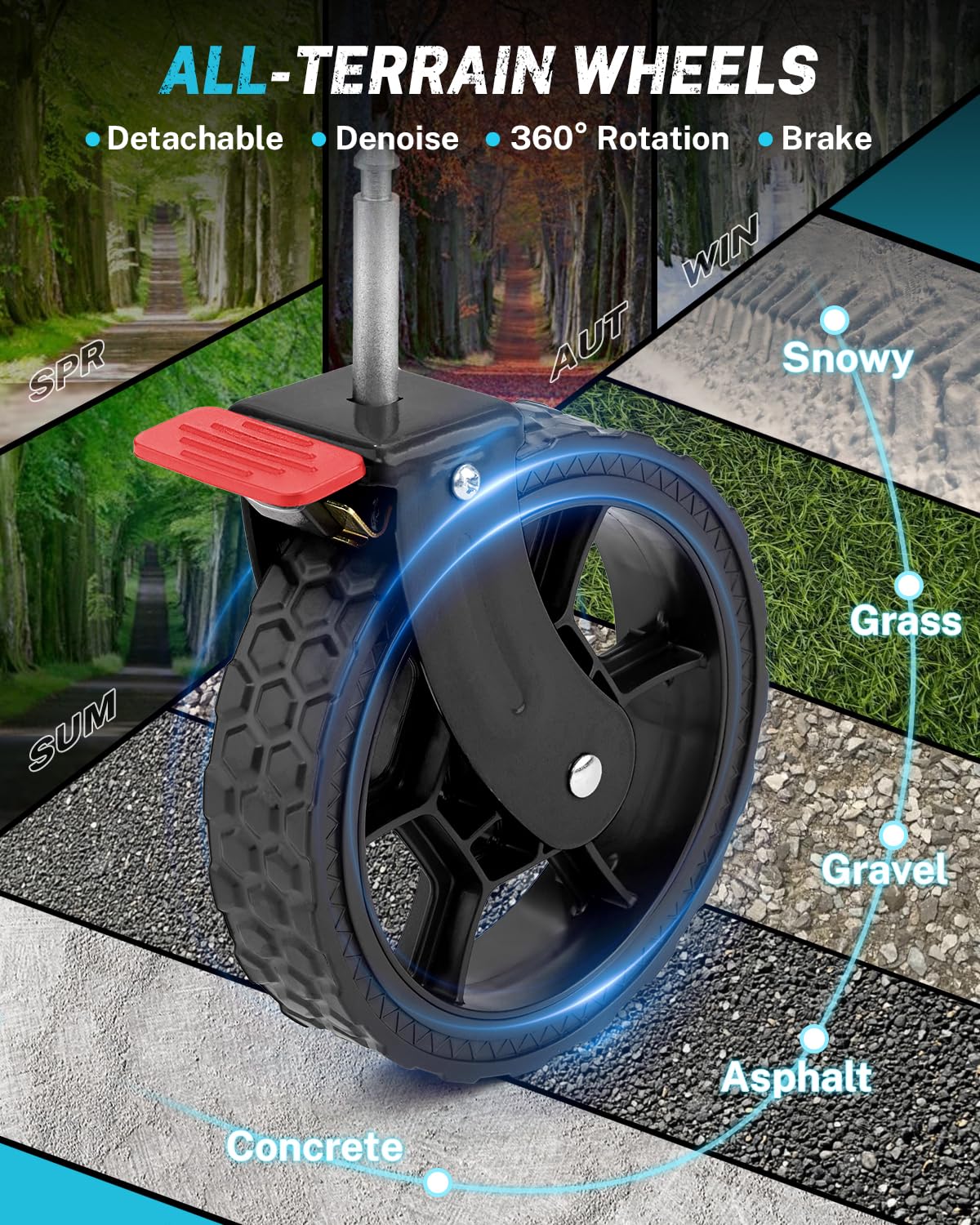 Gonex triangle-frame design provides stability on uneven ground.