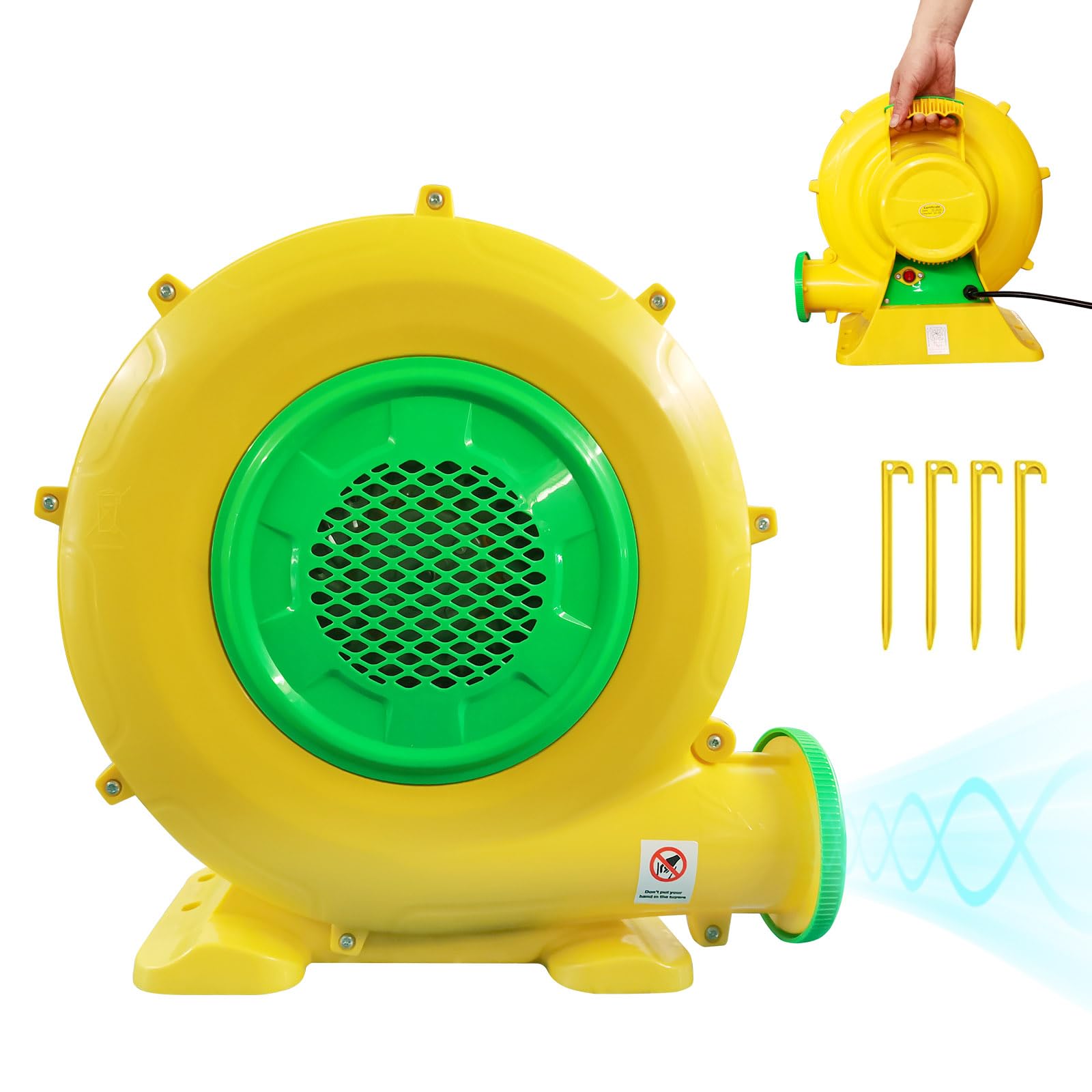 GONFLABLE air blower 480W front view for quick inflatable setup