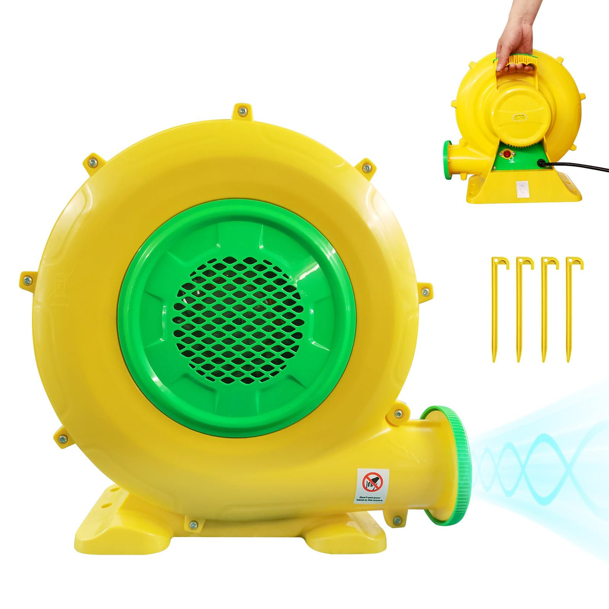 GONFLABLE air blower 480W front view for quick inflatable setup