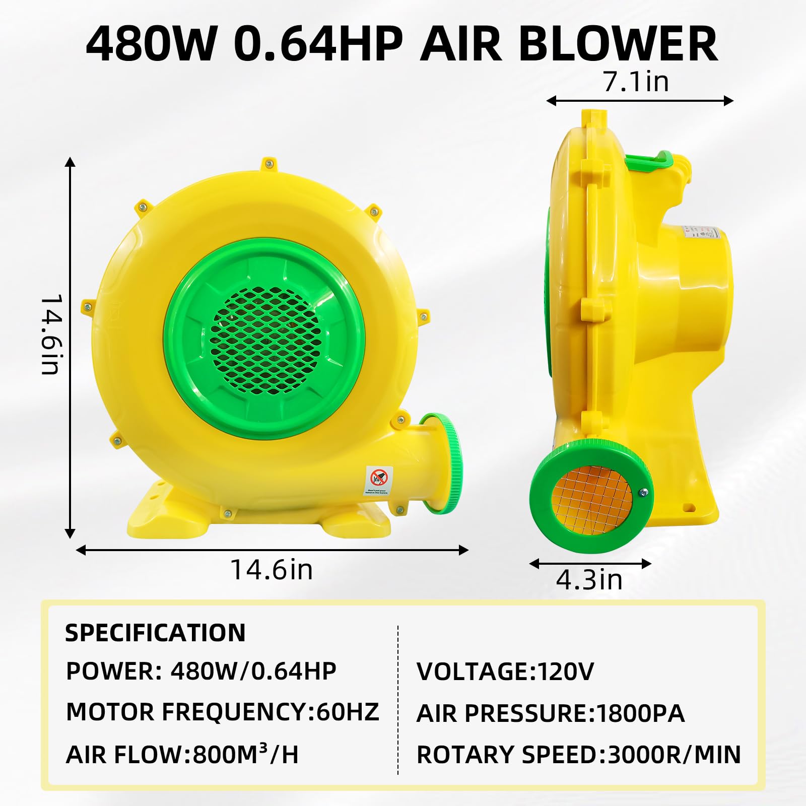GONFLABLE air blower with stable base and stakes for outdoor use