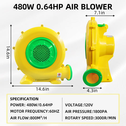 GONFLABLE air blower with stable base and stakes for outdoor use