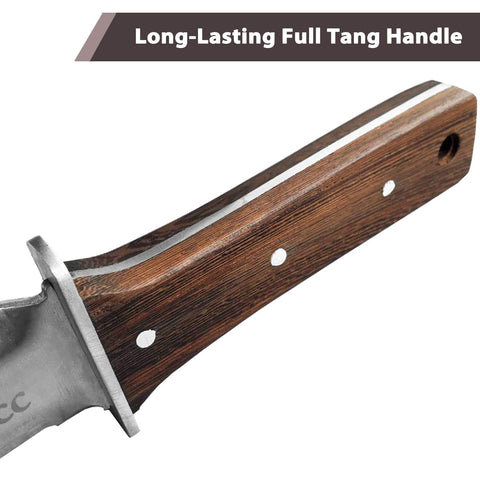 Gonicc Hori Hori safety handguard prevents slips during use.