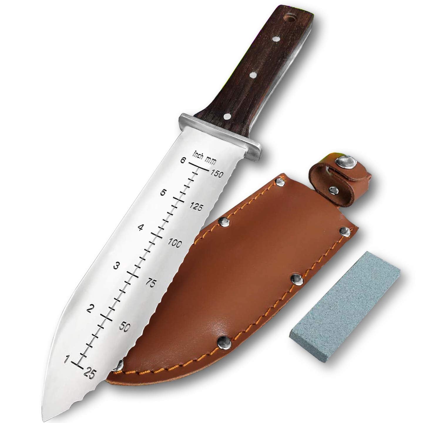 Gonicc professional Hori Hori garden knife blade, rust-resistant and durable for tough digging.