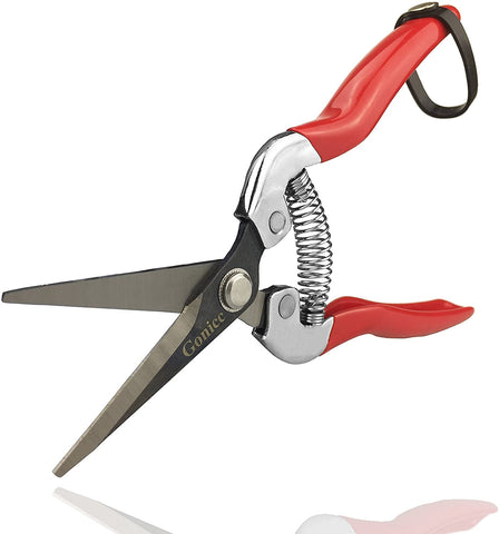 Gonicc GPPS-1008 micro-tip blades closeup for precise trimming in floral work.