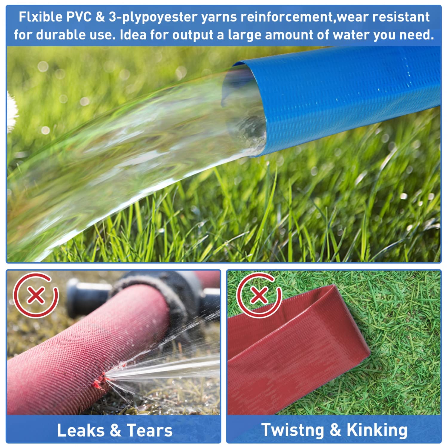 Gonioa abrasion-resistant PVC hose withstands seasonal use