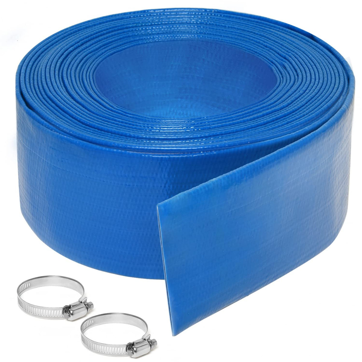Gonioa backwash hose 25ft 2in blue for efficient pool water discharge