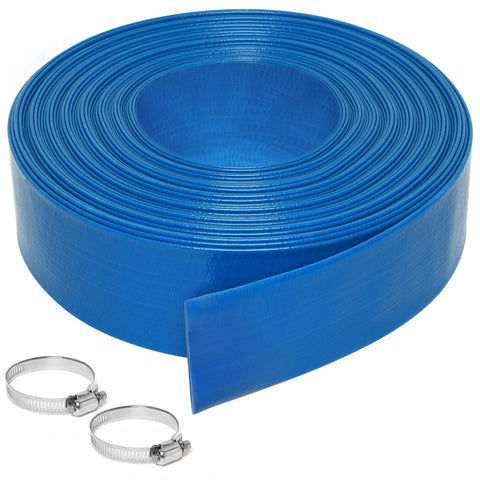Gonioa backwash hose full view showing durable 2in 100ft PVC for pool use
