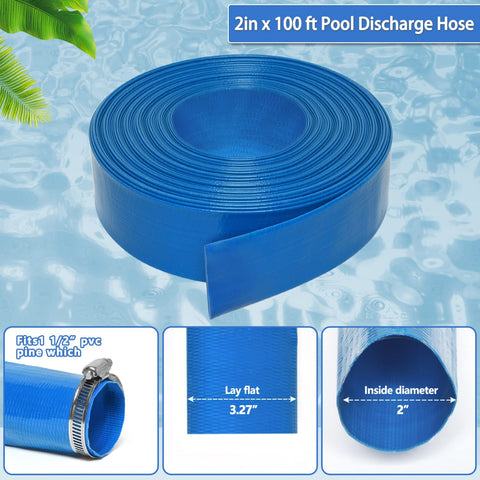 Gonioa backwash hose rolled flat convenient storage when not in use