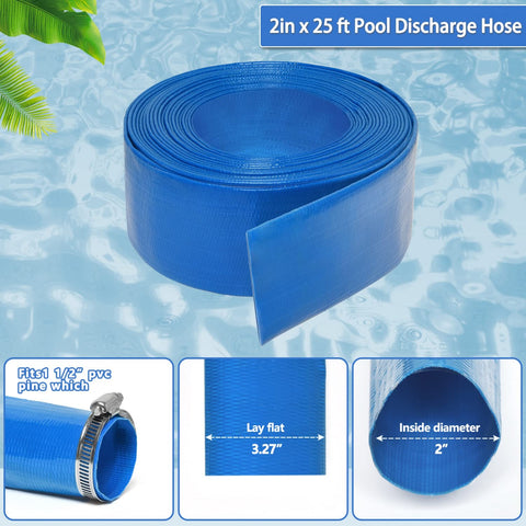 Gonioa high-water-output hose supports rapid pool drainage