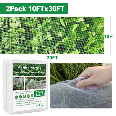 GonLei netting secured with stones safely covers garden edges