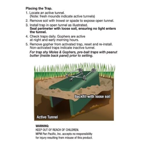 GONZO trap in field with secure leash for easy retrieval.