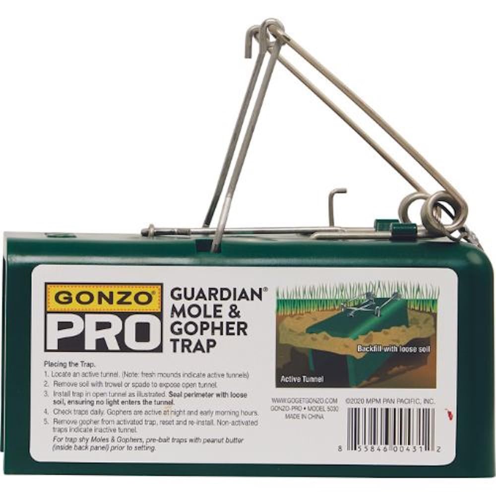 GONZO Pro Guardian trap with ABS housing for durable lawn pest control.