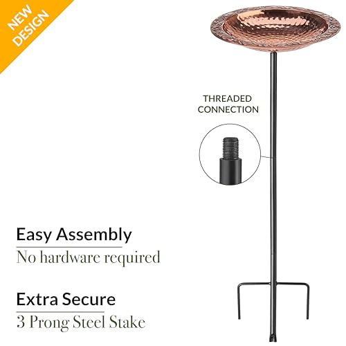 Good Directions copper bowl edge resting perch detail for birds