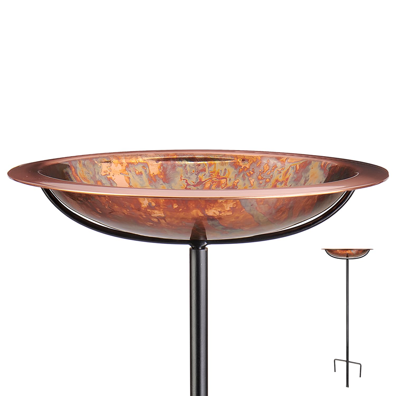 Good Directions bird bath on garden pole - easy assembly for outdoor setup.