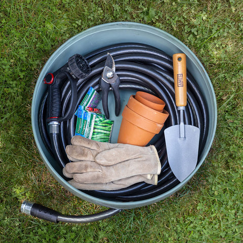 Blue Verde finish evokes aged copper on a durable steel pot.