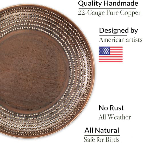 Good Directions Tranquility birdbath bronze finish exterior adds outdoor elegance and craftsmanship.